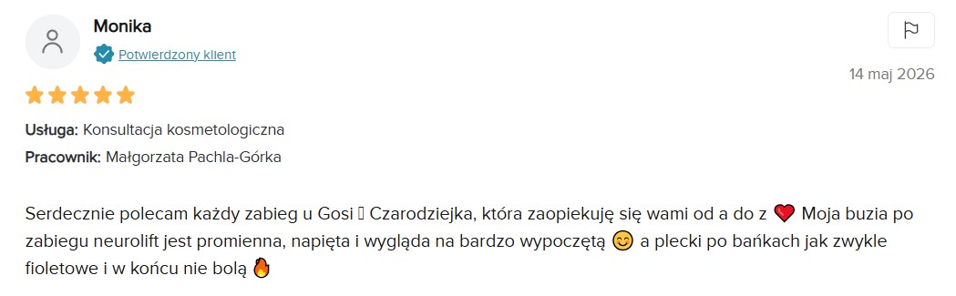 Opinia klientki Moniki z Booksy