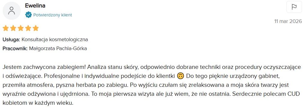 Opinia klientki Eweliny z Booksy